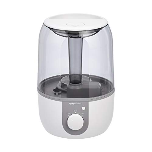 AmazonBasics - Humidificador con luz nocturna y difusor de aroma, de 4 l, blanco