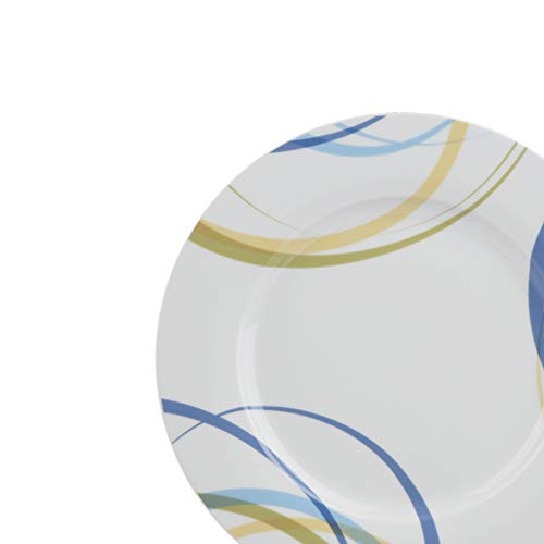 AmazonBasics - Vajilla de 18 piezas, Lazos, 6 servicios