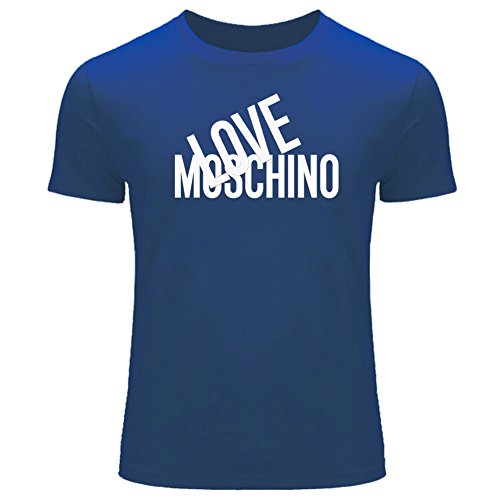 Amor Moschino 2016 para hombres impreso manga corta Tops camisetas