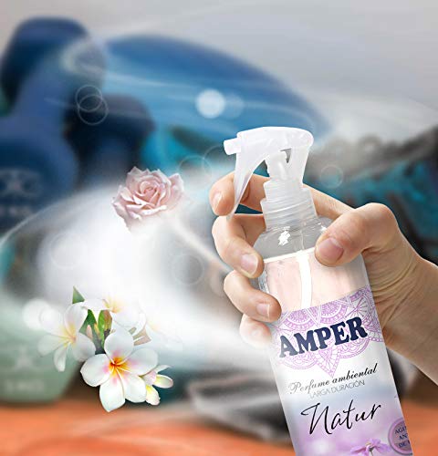 AMPER NATUR 500 ml - Spray Ambientador Pulverización Fina. Larga duración. Aroma floral