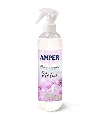 AMPER NATUR 500 ml - Spray Ambientador Pulverización Fina. Larga duración. Aroma floral