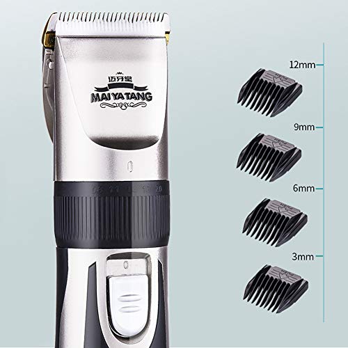 amropi Cortadoras Tranquilas de Pelo Recargables sin Cuerda para Mascotas Perros y Gatos, Botiquín de Cortapelos Profesionales para Animal Esquiladoras Tijeras,8 artículos