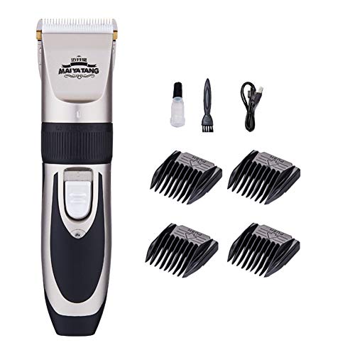 amropi Cortadoras Tranquilas de Pelo Recargables sin Cuerda para Mascotas Perros y Gatos, Botiquín de Cortapelos Profesionales para Animal Esquiladoras Tijeras,8 artículos