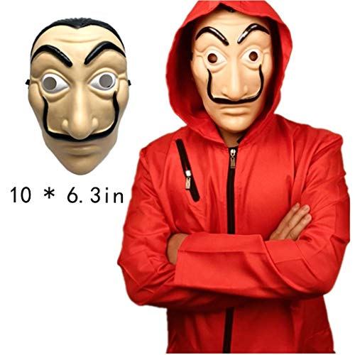 Amycute 2Pcs Disfraz de XL, Máscara de Salvador Dalí Traje Cosplay para Carnaval Navidad Halloween Festival de Musica