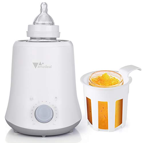 Amzdeal Calienta Biberón Eléctrico - Calentador para Biberones Múltifuncional, Calentamiento Súper Rápido, Mantener Caliente & Apagado Automático, Calienta Leche/Fórmula/Papillas/Potitos/Purés, 320W