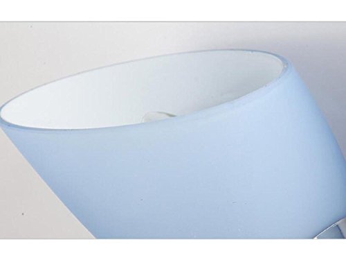 AMZH Sala de los niños Lámpara de Techo de Vidrio 4 Cabeza de Vidrio Azul Lampshade Dormitorio lámpara Creative Individualidad Estudio Decoración Metal lámpara de Techo E27 110V 220V