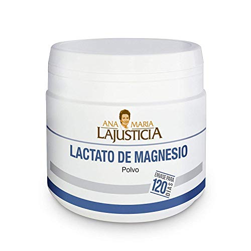 Ana Maria Lajusticia - Lactato de magnesio – 300 gr. Disminuye el cansancio y la fatiga, mejora el funcionamiento del sistema nervioso. Apto para veganos. Envase para 120 días de tratamiento.