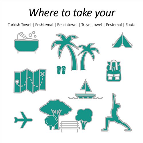 ANATURAS Toalla de Playa - de Hammam 180x240cm TRAVELER | Prelavado - Oeko-TEX® - Algodón Orgánico Peinado | Toalla Hammam extra grande - Fular - manta - colcha - para la playa XXL (Mezclilla azúl)