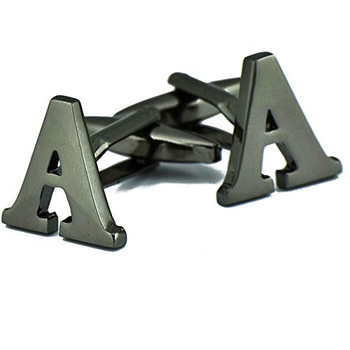 AnazoZ Gemelos Cobre Gemelos Hombre Letra A Gemelo Camisa para Hombre Negro