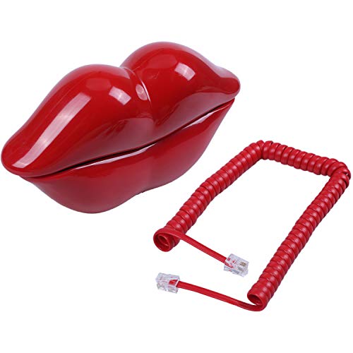 Andifany Novedad Sexy Rojo Boca Telefono con Diseno de Labios del Hogar por Cable Telefonico