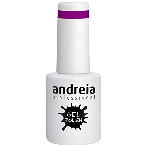 Andreia Esmalte de Uñas de Gel Semipermanente - Color 266 Púrpura - Sombras de Gris - 10,5 ml