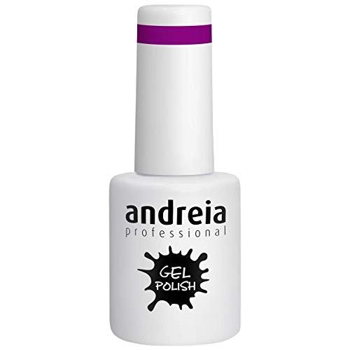 Andreia Esmalte de Uñas de Gel Semipermanente - Color 266 Púrpura - Sombras de Gris - 10,5 ml