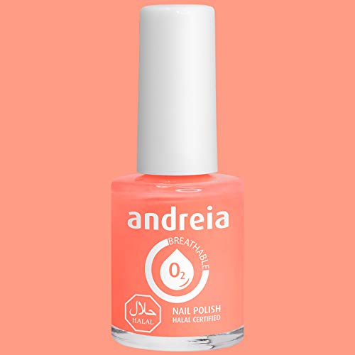 Andreia Halal Esmalte de Uñas Transpirable - Permeable Al Agua - Color B5 Rosa - Sombras de Roja | 10,5 ml