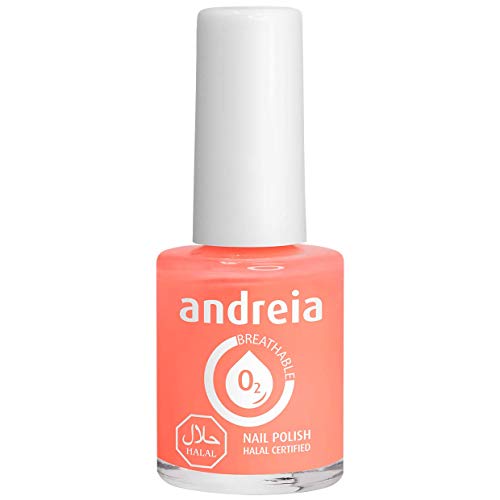 Andreia Halal Esmalte de Uñas Transpirable - Permeable Al Agua - Color B5 Rosa - Sombras de Roja | 10,5 ml