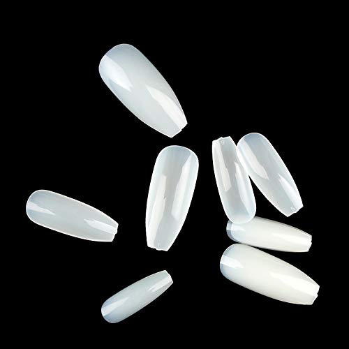 ANEWISH 500 Pcs White Artificial Fingernails False-Fingernails Art Nail Fake Nails Tips for DIY Nail Art and Nail Studios,10 Sizes