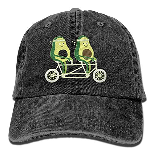 ANIDOG False Warm Warm Unisex Avocado Riding Bike Cotton Denim Gorra de béisbol Ajustable Sun Hat para Hombres o Mujeres