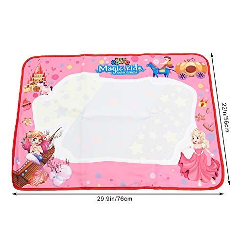 ANIKI TOYS Water Magic Drawing Pintura Doodle Mat Aqua Tablero de Escritura con 6 Colores Magic Pen Drawing Juguetes de Escritura a Mano para niños Girls Boys Toddlers (Large, Princess)