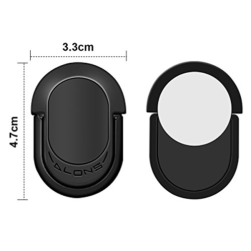Anillo Soporte Teléfon, Finger Grip Ring 360 Degrees Soporte giratorio de metal para todos los teléfonos móviles, iPhones, tabletas y iPads - Negro