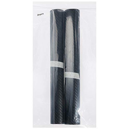 Anpro 2 Rollos Vinilo Coche Fibra de Carbono Adhesiva 3D,Cubierta Adhesiva Negro para Coche,Pegatinas para Coche,Envoltura de Moto,Bricolaje,1520mmX300mm
