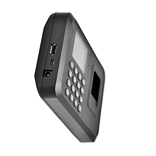 Anself 2.4 "TFT Máquina de asistencia biométrico de huellas digitales de LCD pantalla USB DC 5V / 1A con reloj del registrador de tiempo para empleados