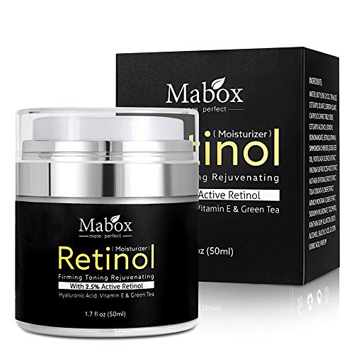 Anself 50ml Crema Facial Retinol 2.5% Hidratante Ácido Hialurónico Antiaging Eliminar Arrugas Vitamina E Colágeno Crema Blanqueadora Suave