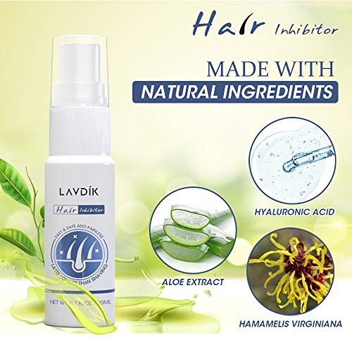 Anself Spray supresor de cabello 20ml Spray inhibidor de cabello Depilación sin dolor e irritación Adecuado tanto para hombres como para mujeres