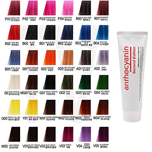 Anthocyanin Hair Manicure Color 230g (P05 GRAY PINK) - Tinte de Pelo Semi Permanente - Color del Tentador - Protección UV - Proteína Vegetal