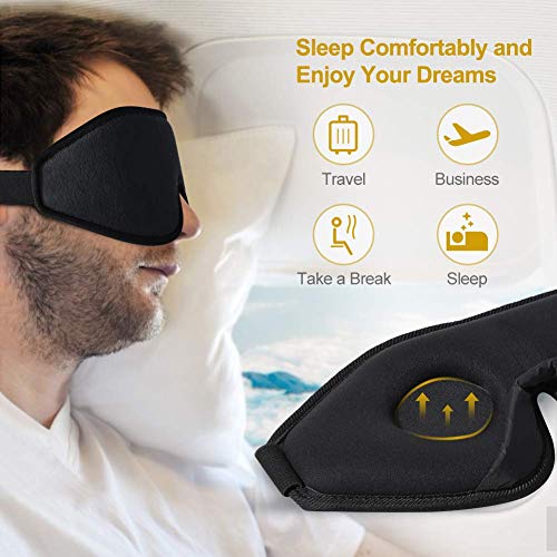 Antifaz para dormir Unimi Premium para mujeres y hombres, máscara para ojos mejorada contorneada en 3D, diseño de fosa nasal oculta que permite , máscara para ojos de seda 100% agradable para la piel