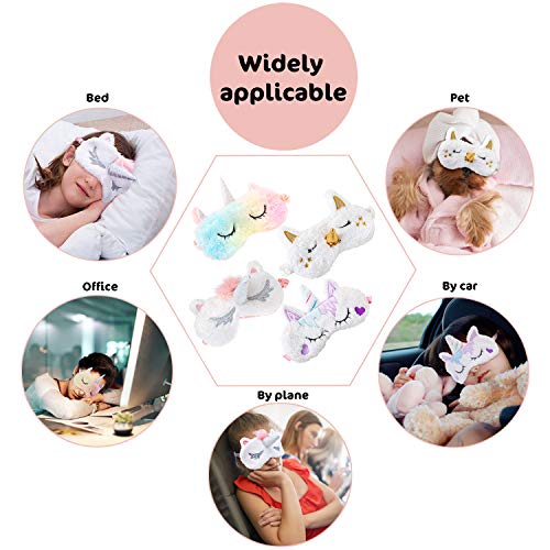 Antifaz para Dormir, ZOYLINK 3 Piezas Mascara para Dormir Antifaz Unicornio Antifaces Máscara para Niños,Niñas, Mujeres Mascara de Ojos (4pack)