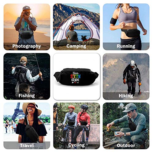 AOOEDM Riñonera para Hombres y Mujeres, riñonera Informal para Equipo de Sexto Grado para Entrenamiento, Viajes, Senderismo
