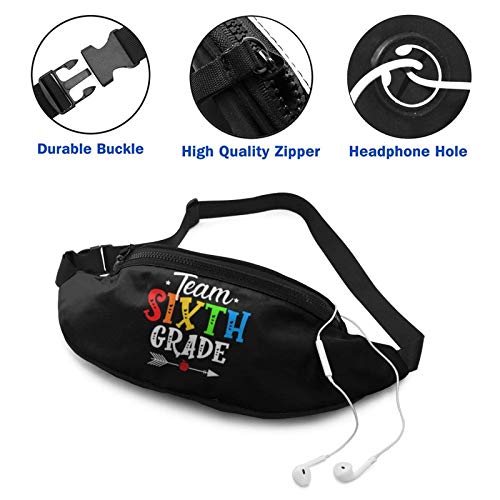 AOOEDM Riñonera para Hombres y Mujeres, riñonera Informal para Equipo de Sexto Grado para Entrenamiento, Viajes, Senderismo