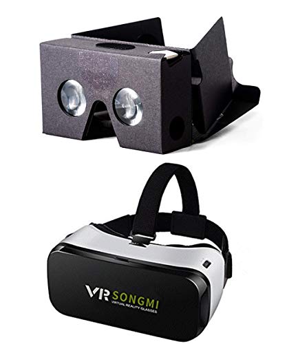 AOOK SONGMI Series 3D VR auriculares de realidad virtual, gafas VR para vídeos inmersivos de 360 grados, películas y juegos en iPhone 5 6s Plus Samsung S6 Edge Note 5 LG G3 G4 Nexus 5 6P