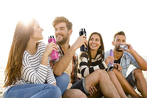 AORIN de Doble Pared con Aislamiento de Botella de Agua de Acero Inoxidable. Proceso de Recubrimiento en Polvo, no es fácil de desprenderse, Resistencia al Rayado. (350ml, Azul Oscuro)