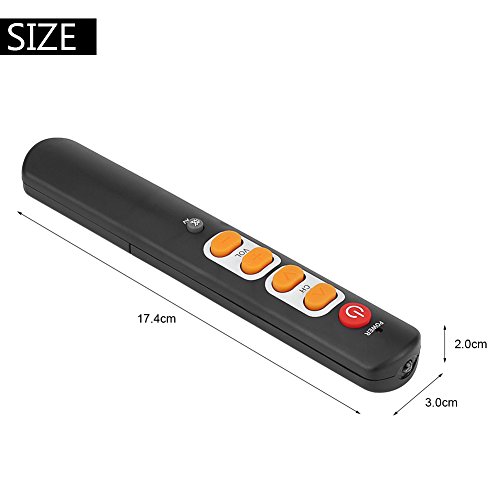 Aprendizaje de Control Remoto con Botones Grandes,6 Teclas Control Remoto Universal Controlador Inteligente para TV STB DVD DVB HiFi VCR(Orange)