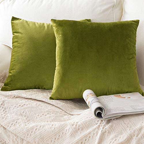 AQGELBZ Nordic Hug Pillowcase Square Velvet Cushion Sofa Living Room Cushion Pillow@Fragrant Yellow_45*45 Pillowcase Without Core