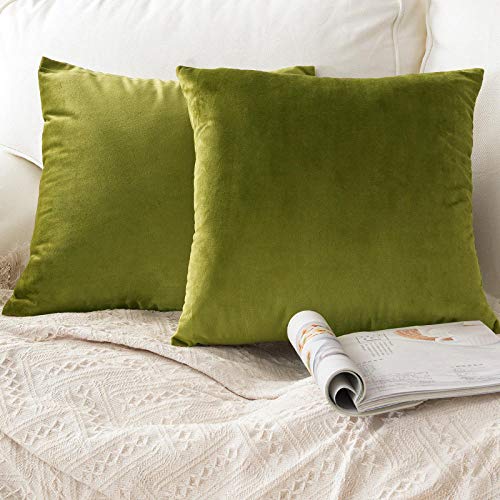 AQGELBZ Nordic Hug Pillowcase Square Velvet Cushion Sofa Living Room Cushion Pillow@Fragrant Yellow_50*50 Pillowcase Without Core
