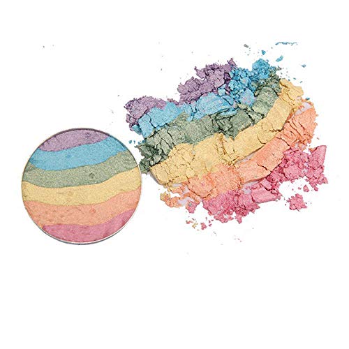 Arco Iris Resaltador Colorete Sombra Bronceador Contorno Brillar Polvo Paleta