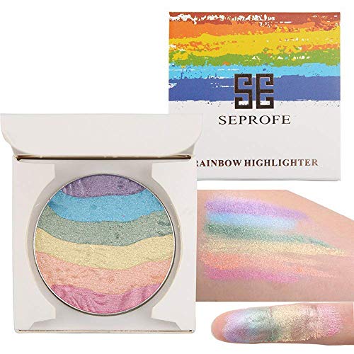 Arco Iris Resaltador Colorete Sombra Bronceador Contorno Brillar Polvo Paleta