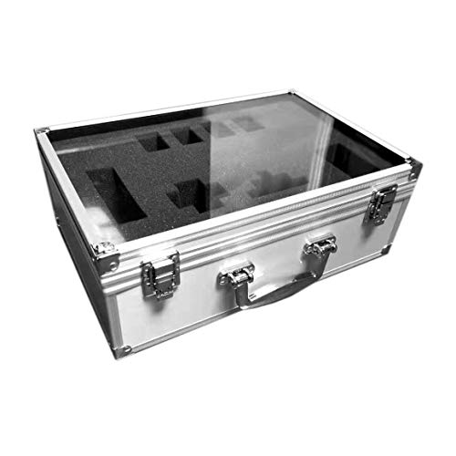 Argento Estuche 2 en 1 para miniaturas, modelos, dados, martillo de guerra, DND, mazmorras y dragones, mesa, RPG, espuma en miniatura, bolsa en miniatura, Caja de almacenamiento para dados