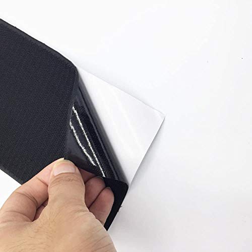 Arlent 1 metros de largo gancho y bucle autoadhesivas - Conjunto de 100 mm con pegamento espalda tejido de nailon estilo de velcros Cierre Negro