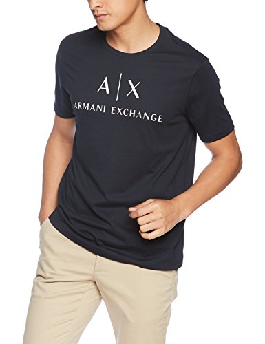 Armani Exchange 8nztcj Camiseta, Azul (Navy 1510), Small para Hombre