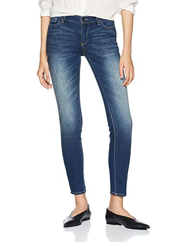 Armani Exchange 9,5 Ounces Stretch Mid Wash Vaqueros Skinny, Azul (Indigo Denim 1500), 44/L28 (Talla del Fabricante: 30) para Mujer