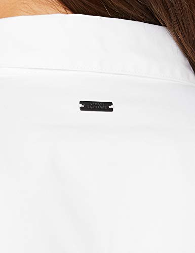 Armani Exchange Casual & Elegant Blusa, Blanco (Optic White 1000), Small para Mujer