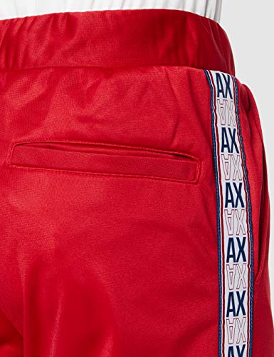 Armani Exchange Cross Gender Logo Bottom Pantalones de Deporte, Rojo (Chili Pepper 1435), W22 (Talla del Fabricante: Small) para Hombre