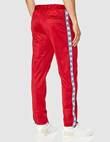 Armani Exchange Cross Gender Logo Bottom Pantalones de Deporte, Rojo (Chili Pepper 1435), W22 (Talla del Fabricante: Small) para Hombre