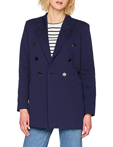 Armani Exchange Double-Breasted Blazer Chaqueta, Azul (Blue Moon 1567), 48 (Talla del Fabricante: 10) para Mujer
