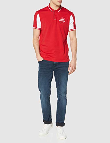 Armani Exchange Hashtag Logo Polo, Rojo (H.Risk Red/White 5422), Medium para Hombre