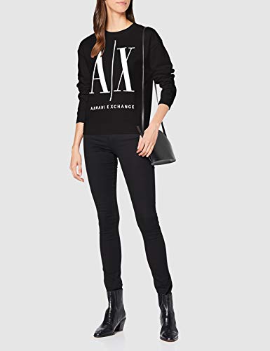 Armani Exchange Icon Project Sudadera, (Black 1200), Small para Mujer