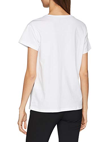 Armani Exchange Icon Project T Camiseta, Blanco (White W/Black Print 5100), Large para Mujer