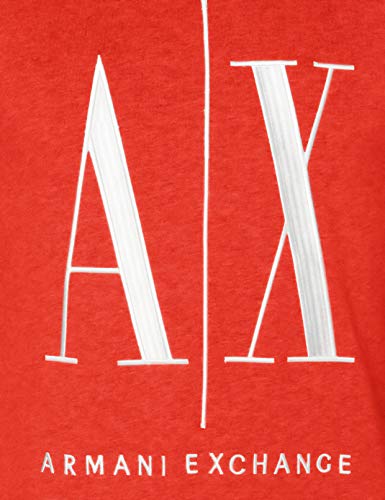 Armani Exchange Icon Sweat Sudadera, Rojo (Absolute Red 1400), Medium para Hombre